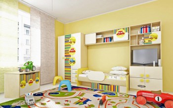 Детская комната Клаксон (Бежевый/корпус Клен) в Иланском - ilanskij.mebel54.com | фото
