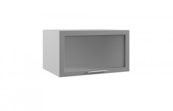 Гарда ГВПГС 800 шкаф верхний горизонтальный глубокий со стеклом высокий (Серый Эмалит/корпус Серый) в Иланском - ilanskij.mebel54.com | фото