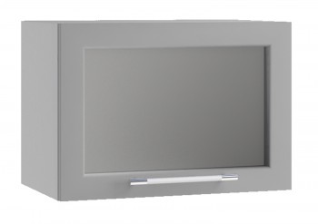 Гарда ПГС 500 шкаф верхний горизонтальный со стеклом (Серый Эмалит/корпус Серый) в Иланском - ilanskij.mebel54.com | фото