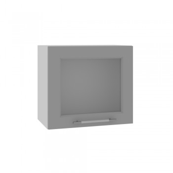 Гарда ВПГС 500 шкаф верхний горизонтальный со стеклом высокий (Серый Эмалит/корпус Серый) в Иланском - ilanskij.mebel54.com | фото