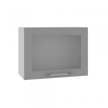 Гарда ВПГС 600 шкаф верхний горизонтальный со стеклом высокий (Серый Эмалит/корпус Серый) в Иланском - ilanskij.mebel54.com | фото