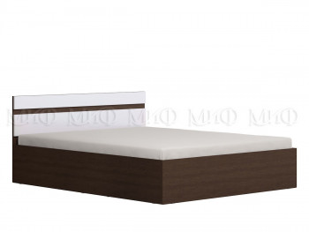 Ким кровать 1,6 (Венге/белый глянец) в Иланском - ilanskij.mebel54.com | фото