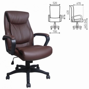 Кресло офисное BRABIX Enter EX-511 (коричневый) в Иланском - ilanskij.mebel54.com | фото