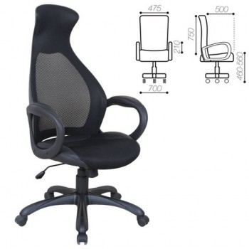 Кресло офисное BRABIX Genesis EX-517 (черное) в Иланском - ilanskij.mebel54.com | фото
