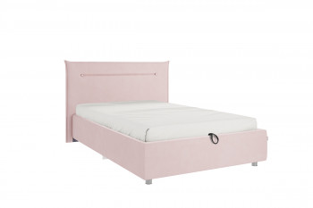 Кровать 1,2 Альба (Нежно-розовый велюр/под-мех) в Иланском - ilanskij.mebel54.com | фото