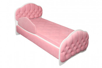 Кровать 170 Гармония 36 Светло-розовый (мягкий бортик) в Иланском - ilanskij.mebel54.com | фото