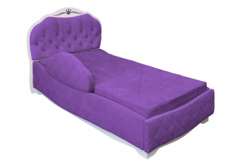 Кровать 190 Гармония Lux 32 Фиолетовый (мягкий бортик) в Иланском - ilanskij.mebel54.com | фото
