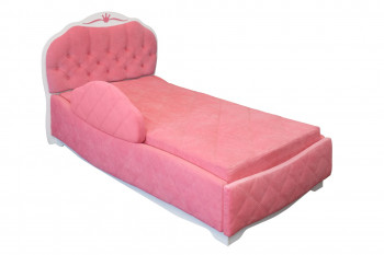 Кровать 190 Гармония Lux 36 Розовый (мягкий бортик) в Иланском - ilanskij.mebel54.com | фото