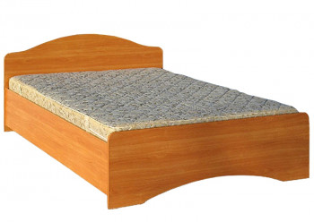 Кровать двойная 1600-1 без матраса (круглые спинки) Вишня Оксфорд в Иланском - ilanskij.mebel54.com | фото