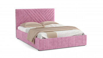 Кровать Гамма ш. 1400 (с основанием для хранения) (велюр тенерифе розовый) в Иланском - ilanskij.mebel54.com | фото