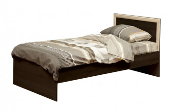 Кровать одинарная 21.55 (шир. 900) с настилом (венге/профиль дуб линдберг)/осн. в Иланском - ilanskij.mebel54.com | фото