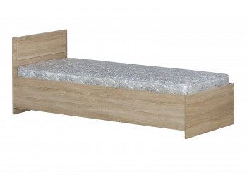 Кровать одинарная 800-2 без матраса (прямые спинки) Дуб Сонома в Иланском - ilanskij.mebel54.com | фото