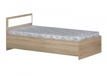 Кровать одинарная 900-2 без матраса (прямые спинки) Дуб Сонома в Иланском - ilanskij.mebel54.com | фото