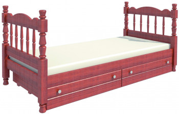 Кровать одинарная Аленка из массива сосны 800*1890 Орех в Иланском - ilanskij.mebel54.com | фото