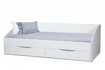 Кровать одинарная "Фея - 3" (симметричная) New/(белый / белый / ДВПО: белый) в Иланском - ilanskij.mebel54.com | фото