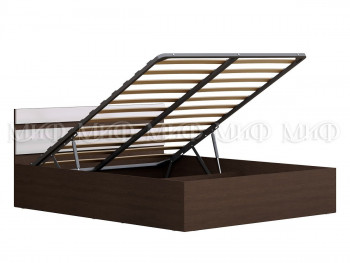 Кровать с подъемным механизмом Нэнси 1,4м (Венге/белый глянец) в Иланском - ilanskij.mebel54.com | фото