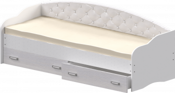 Кровать Софа-8 с мягкой спинкой (900х1900) Белый в Иланском - ilanskij.mebel54.com | фото
