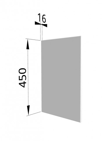 Панель торцевая (для шкафа горизонтального высокого) ВПГ Ройс (Белый софт) в Иланском - ilanskij.mebel54.com | фото