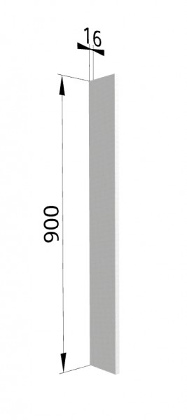 Панель торцевая (для шкафа верхнего торцевого высокого) ВПТ 400 Монца, Ройс (Кварц черный) в Иланском - ilanskij.mebel54.com | фото
