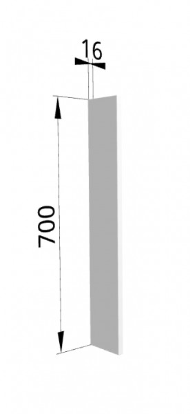 Панель торцевая ПТ 400 Ройс (для шкафа торцевого верхнего) Белый софт в Иланском - ilanskij.mebel54.com | фото