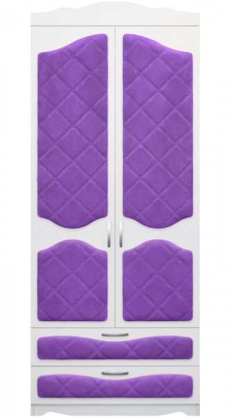 Шкаф 2-х створчатый с ящиками серии Иллюзия 32 Фиолетовый в Иланском - ilanskij.mebel54.com | фото