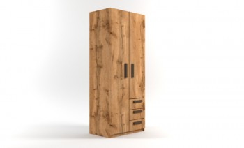 Шкаф 2-х створчатый с ящиками Шервуд (Дуб Вотан) в Иланском - ilanskij.mebel54.com | фото