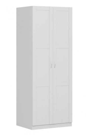 Шкаф двухдверный Пегас сборный белый в Иланском - ilanskij.mebel54.com | фото