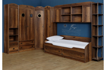 Шкаф комбинированный для одежды «Навигатор» (Дуб Каньон) в Иланском - ilanskij.mebel54.com | фото