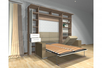 Шкаф-кровать с диваном Каролина в Иланском - ilanskij.mebel54.com | фото