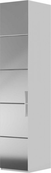 Шкаф ШР-1 зеркало, левый, Вива (Белый/Белый глянец/Платина) в Иланском - ilanskij.mebel54.com | фото
