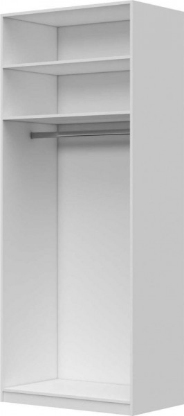 Шкаф ШР-2 без зеркал, Вива (Белый/Белый глянец/Платина) в Иланском - ilanskij.mebel54.com | фото