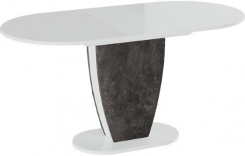 Стол обеденный «Монреаль» Тип 1 (Белый глянец/Моод темный) в Иланском - ilanskij.mebel54.com | фото