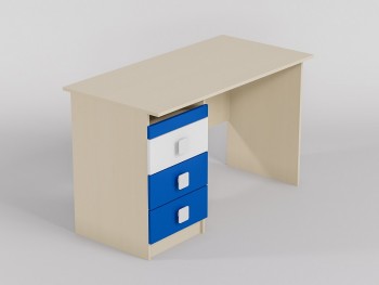 Стол (прямая столешница) Скай люкс (Синий/Белый/корпус Клен) в Иланском - ilanskij.mebel54.com | фото