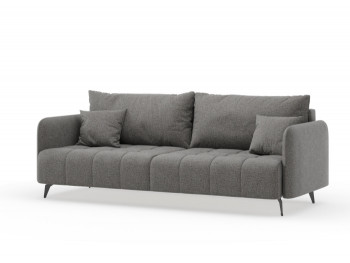 Валериан диван трёхместный прямой Стальной, ткань RICO FLEX 9292 в Иланском - ilanskij.mebel54.com | фото