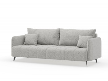 Валериан диван трёхместный прямой Светло-серый, ткань RICO FLEX 108 в Иланском - ilanskij.mebel54.com | фото